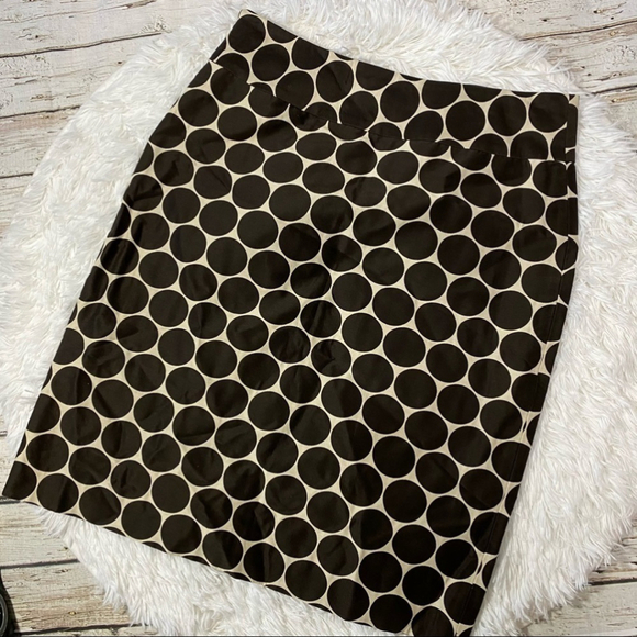 harold’s pencil skirt bold circle pattern side zipper size 8 - Picture 3 of 6